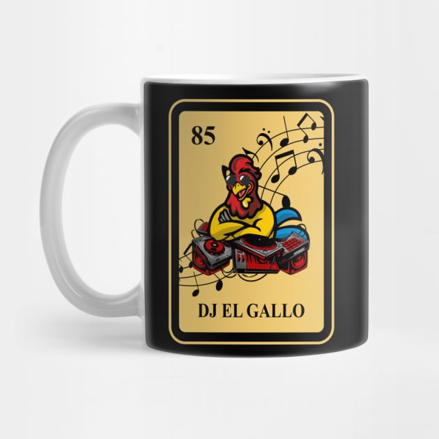 Mexican DJ El Gallo lottery traditional Music Bingo Card by FunnyphskStore